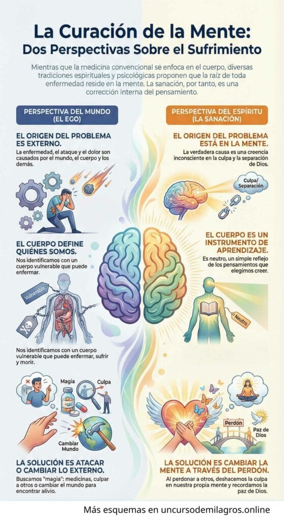 Esquema de la curación de la mente
